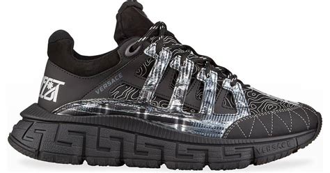 versace trigreca lace up sneakers.